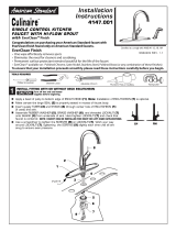 American Standard Culinaire Single Control Kitchen Faucet with Hi-Flow Spout 4147.001 User manual