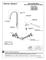 American Standard Exposed Wall Mount Sink Faucet with Gooseneck Spout 7296.252 User manual
