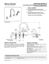 American Standard Heritage/Amarilis 7231.000 User manual