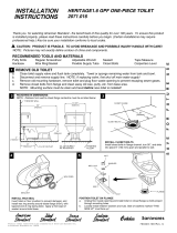 American Standard Heritage Elongated One-Piece Toilet 2071.016 User manual