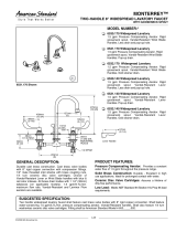 American Standard Monterrey Two-Handle 8" Widespread Lavatory Faucet 6530.170 User manual