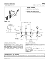 American Standard One Deck Mount Tub Filler 2064.900 User manual