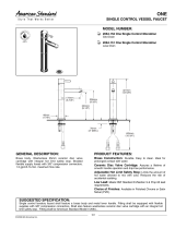 American Standard One Single Control Vessel Faucet 2064.151 User manual