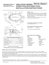 American Standard Savona Oval Whirlpool and Bathing Pool 2903.XXXW User manual