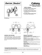 American Standard Two- Handle Centerset Lavatory Faucet 2275.205 User manual