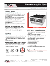 APW Gas Hot Plate GHP-2H User manual