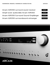 Arcam DiVA AVR350 Receiver User manual