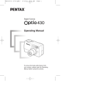 Pentax Optio Optio 430 User manual
