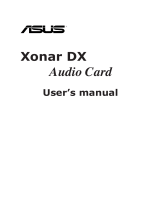 Asus PCI Express Audio Card Xonar DX User manual