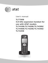 AT&T TL74458 User manual