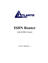 Atlantis ISDN Router with 10/100 LAN port ATLMMR MNE01 User manual