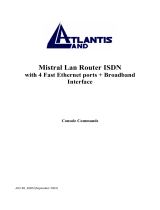 Atlantis Land Mistral Lan Router ISDN User manual