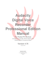 Audacity Team Audacity Digital Voice Recorder Version 4.75 User manual