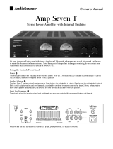 AudioSource Amp Seven T User manual