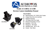Audiovox ACA400 Installation guide