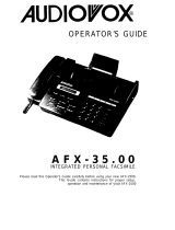 Audiovox VE-500 User manual