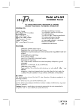 Audiovox APS-620 User manual