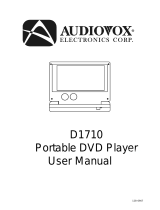 Audiovox D1710 User manual