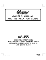 Audiovox Rampage AV-455 User manual