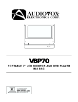 Audiovox VBP70 User manual