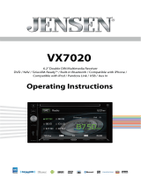 Jensen VX7020 User manual