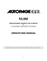 Auto Page RS-660 User manual