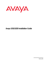 Avaya 1010/1020 Installation guide