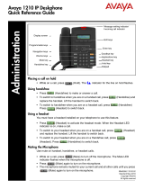 Avaya 1210 IP Deskphone Reference guide