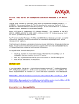 Avaya 1600 Series IP Deskphone Software User manual