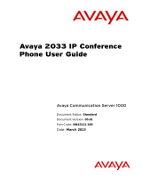 Avaya 2033 IP Conference Phone User guide