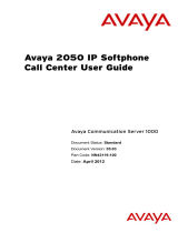 Avaya 2050 IP Softphone Call Center User guide