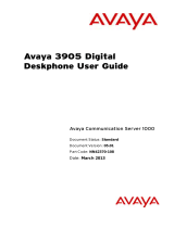 Avaya 3905 Digital Deskphone - Communication Server 1000 User guide
