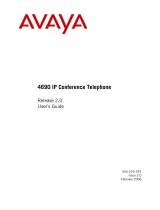 Avaya 4690 IP Conference Telephone Release 2.0 User manual