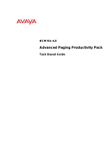 Avaya Advanced Paging Productivity Pack BCM Rls 6.0 User manual