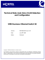 Avaya Auto Voice VLAN Detection and Configuration SMB Business Ethernet Switch 50 User manual