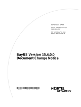 Avaya BayRS 15.4.0.0 User manual