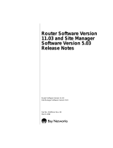 Avaya BayRS Router Software Version 11.03 and Site Manager Software Version 5.03 Release Notes