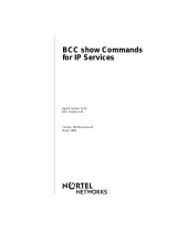 Avaya BCC show Commands for IP Services User manual