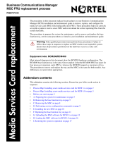 Avaya BCM MSC FRU Replacement Process User manual