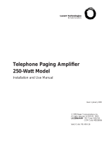Lucent Technologies Telephone Paging Amplifier Installation and Use Manual