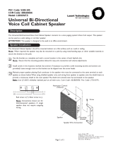Avaya Bogen Universal Bi-Directional Voice Coil Cabinet Speaker User manual