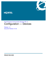 Avaya Business Communication Manager 450 1.0 - Configuration - Devices Configuration manual