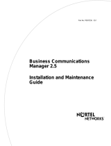Avaya Business Communications Manager 200/400 (BCM 200/400) Installation and Maintenance Manual
