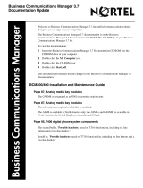 Avaya Business Communications Manager 3.7 User manual