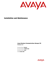 Avaya Business Communications Manager 50 Installation and Maintenance Manual