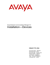 Avaya Business Communications Manager 6.0 Installation guide