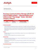 Avaya Business Communications Manager (BCM) 5.0 and 6.0 RAID User manual