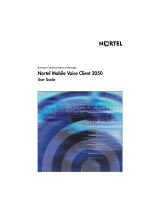 Avaya Business Communications Manager Nortel Mobile Voice Client 2050 User guide