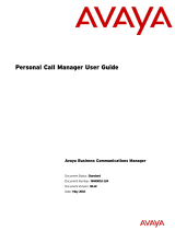 Avaya Business Communications Manager - Personal Call Manager User guide