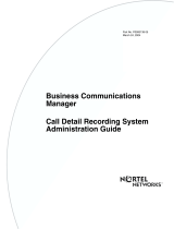 Avaya Call Detail Recording System User manual